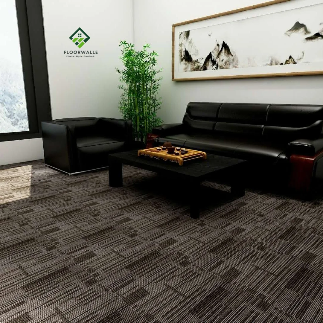 Residential carpet tiles for home